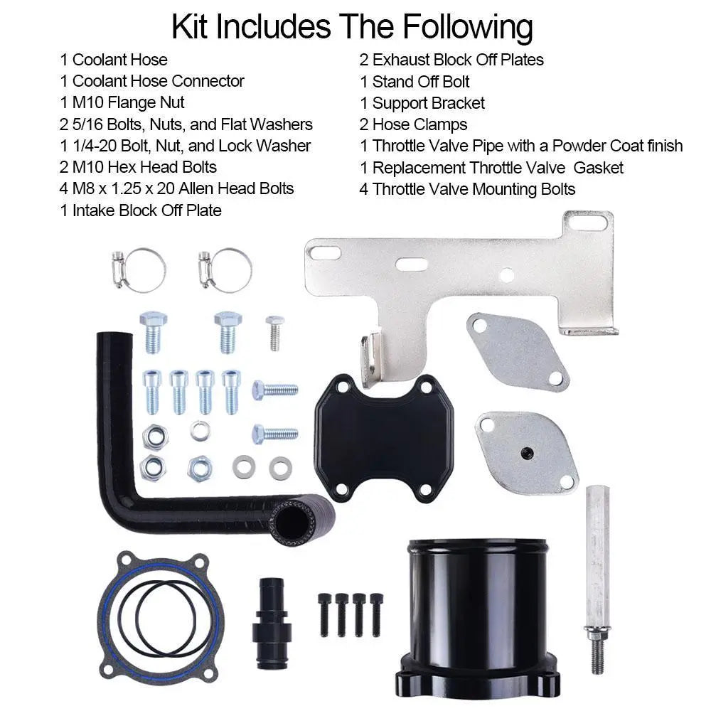 FLASHARK 2010-2014 6.7L Cummins Dodge Ram EGR Throttle Valve Cooler Delete Kit Flashark