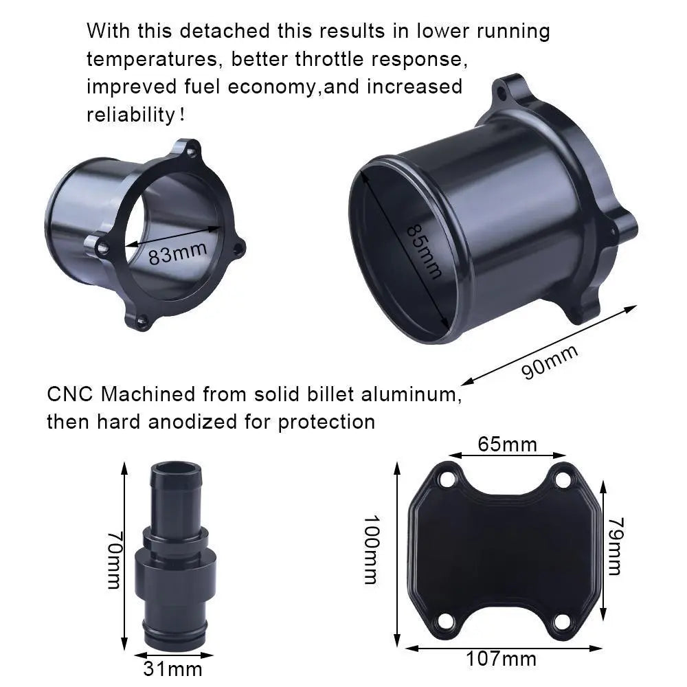 FLASHARK 2010-2014 6.7L Cummins Dodge Ram EGR Throttle Valve Cooler Delete Kit Flashark