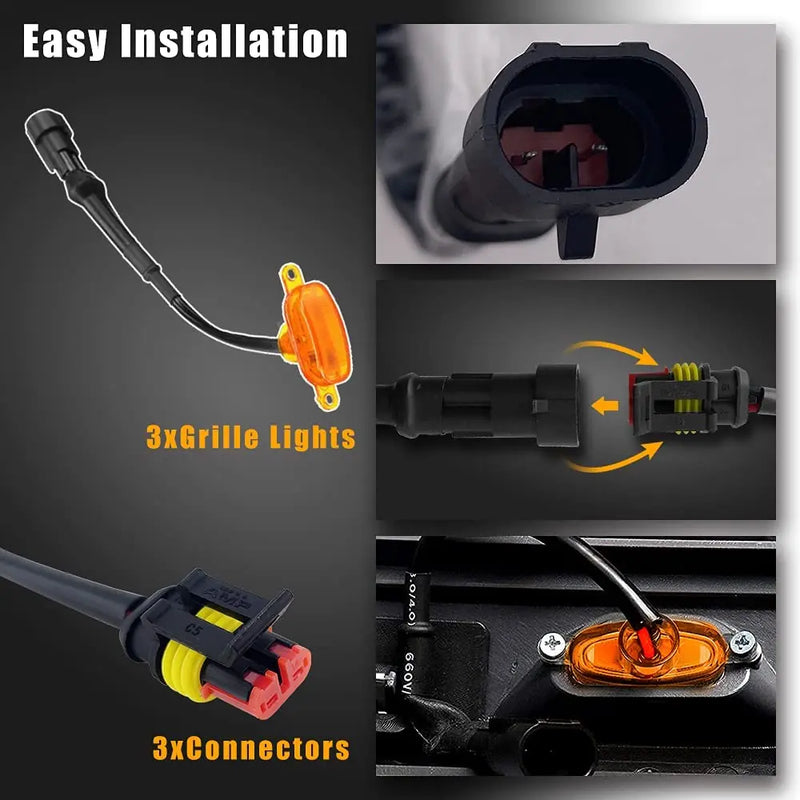 FLASHARK Auto Front Grille Lights Fog Light for 2004-2019 Ford F150 Raptor F250 External White LED Lights Flashark