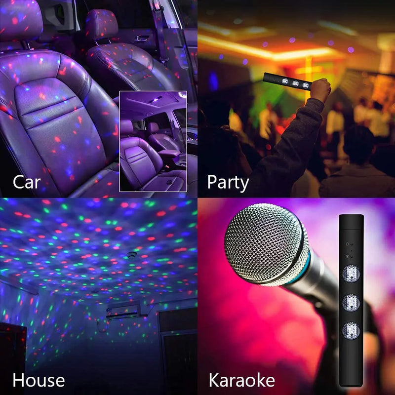FLASHARK Car Interior LED Ambient Lights, USB Plug-in Stars Atmosphere Decorative Muti-Color Light underdash for Any Carpet Lighting kit (4 Packs with Remote and Sound Control) Flashark