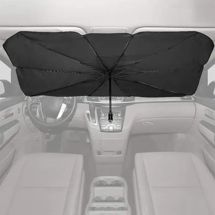 FLASHARK Car Windshield Sun Shade Umbrella Foldable Car Sun Umbrella Anti-UV Visor Coated Silver Version Flashark