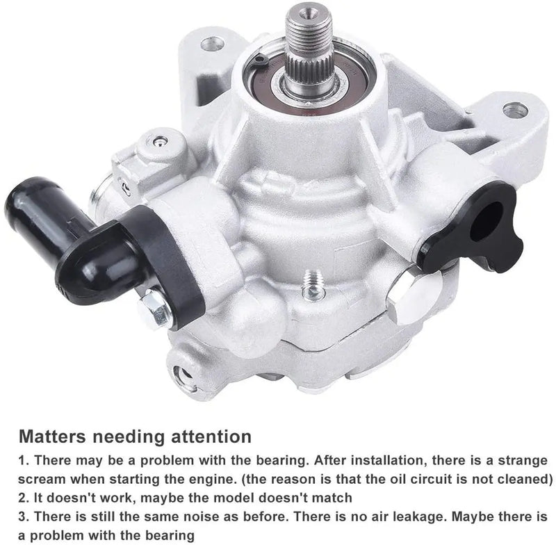 FLASHARK Power Steering Pump with Pulley Compatible for 2003-2005 Honda Accord 2.4L Replace