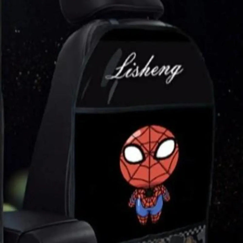 FLASHARK Seat Protector Mat Backseat Child Kick Guard Premium PU Material Spider Man Flashark
