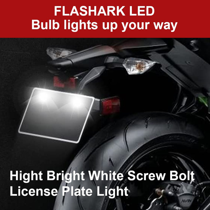 FLASHARK T10 LED License Plate Light , 15W, 6000K White, 2600 LM Per Set,Waterproof, Super Bright ,Plug and Play, Glove Box Lights,Trunk Lights,Dome Light 2Pack Flashark