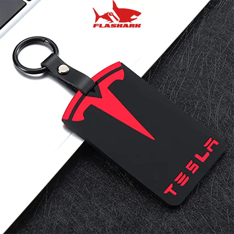 GetUSCart- TANDRIVE Silicone Key Card Holder Case Compatible with Tesla  Model 3 and Model Y，Key Protector Cover Accessories Including Key Chain,  Black