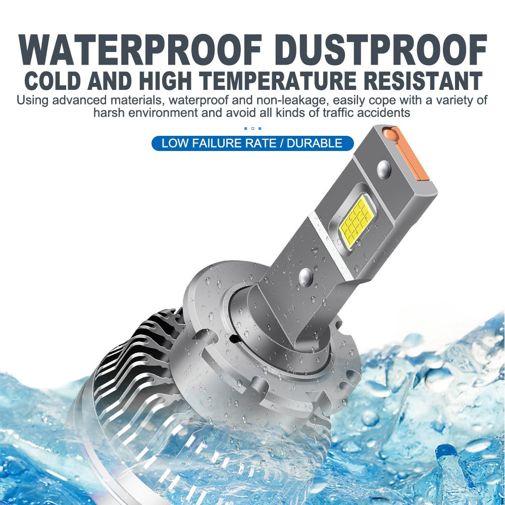 Flashark  D2S D4S  LED Headlight Bulbs,70W, 6800 Lumens 6000K White 350% Brightness LED Forward Lighting, 70W High Power, Plug and Play, IP68, 360° Illumination, 2 Packs Flashark