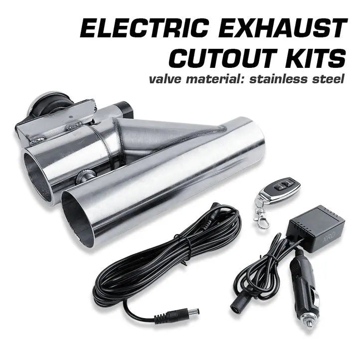 Flashark 2.5"/3.0" Electric Exhaust Cutout Kits with Remote Switch Flashark