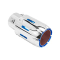 Flashark 2.5 Inch 63mm Exhaust Tip Stainless Steel Muffler Car Exhaust Tail Pipe Modified Luminous Tube With Blue Flame LED Light Flashark