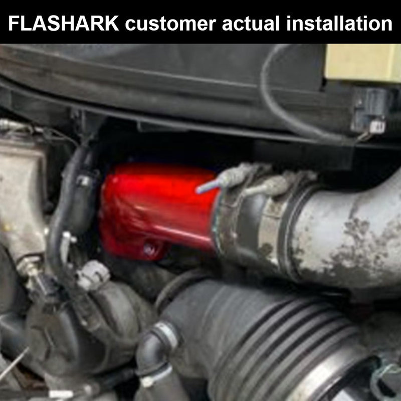 Flashark 2008-2010 6.4L Ford Powerstroke EGR Delete Kits with Intake Elbow Red Flashark