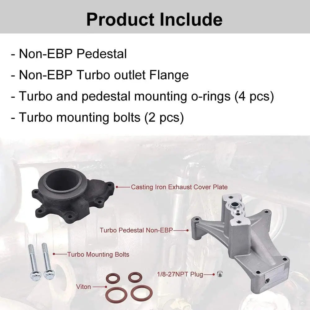 Flashark Non-EBP Valve Kit for Ford 1999.5-2003 7.3L Powerstroke Diesel Turbo Pedestal +Bolts & Exhaust Housing Flashark