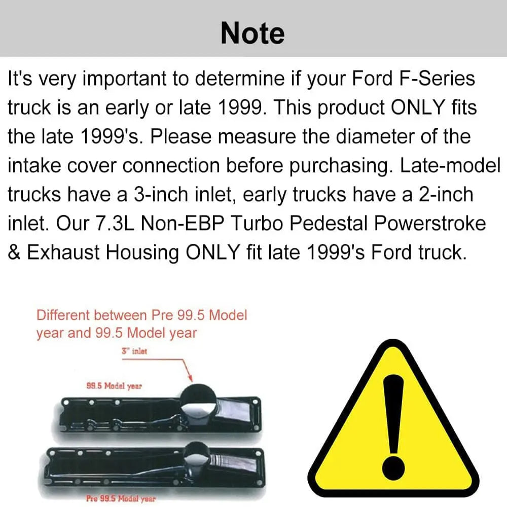 Flashark Non-EBP Valve Kit for Ford 1999.5-2003 7.3L Powerstroke Diesel Turbo Pedestal +Bolts & Exhaust Housing Flashark