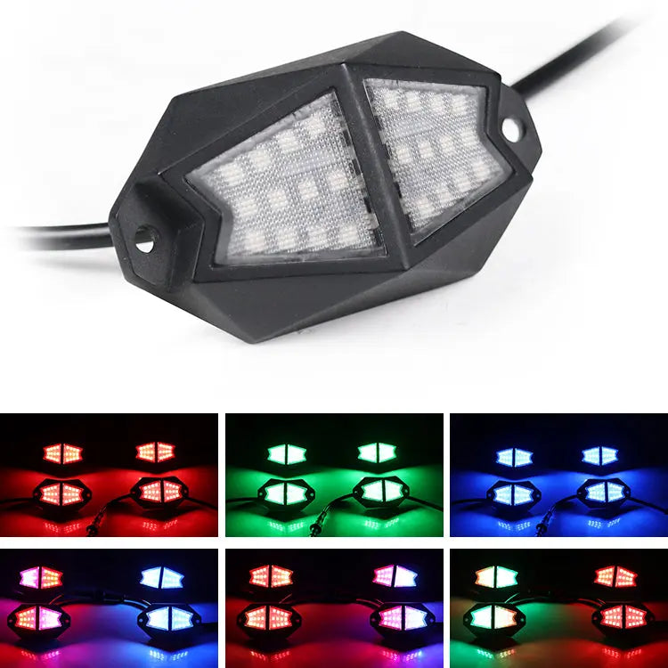 Flashark RGB LED Rock Lights,Chassis Lights, 4/6/8/12 Pods Underglow Multicolor Neon Light Accessories with App Control Timing Music Mode Lighting Kit Waterproof Exterior Wheel Light For Car Truck ATV RZR Utv SUV Off Road Flashark