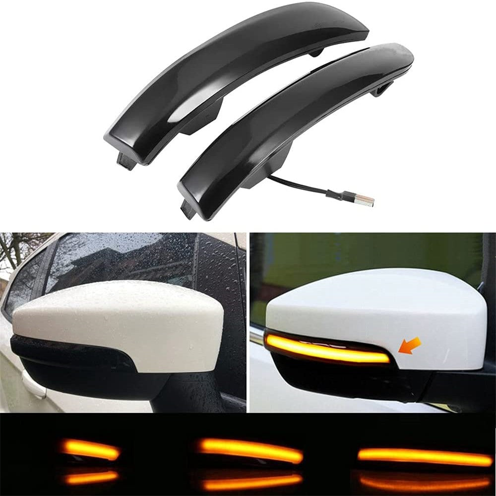 Flashark Sequential Dynamic LED Turn Signal Light Side Mirror Marker Lamp Blinker Indicator Compatible with Ford Escape Ecosport 2013-2018, Focus SE ST RS 2012-2018, C-Max 2013-2017 Flashark