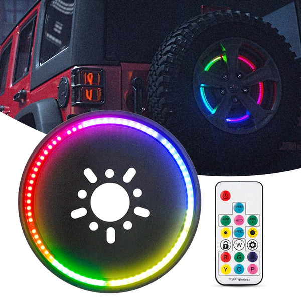 Flashark Spare Tire Brake Light Jeep Tail RGB Wheel Light For Jeep 2007+ Jeep Wrangler JK And JL Flashark