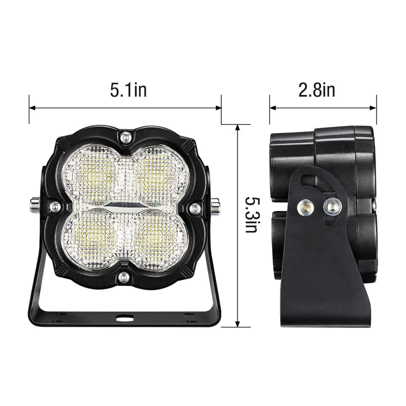 Flood (65° Wide) Off-Road LED Light Pod White/Amber 6000K Flashark
