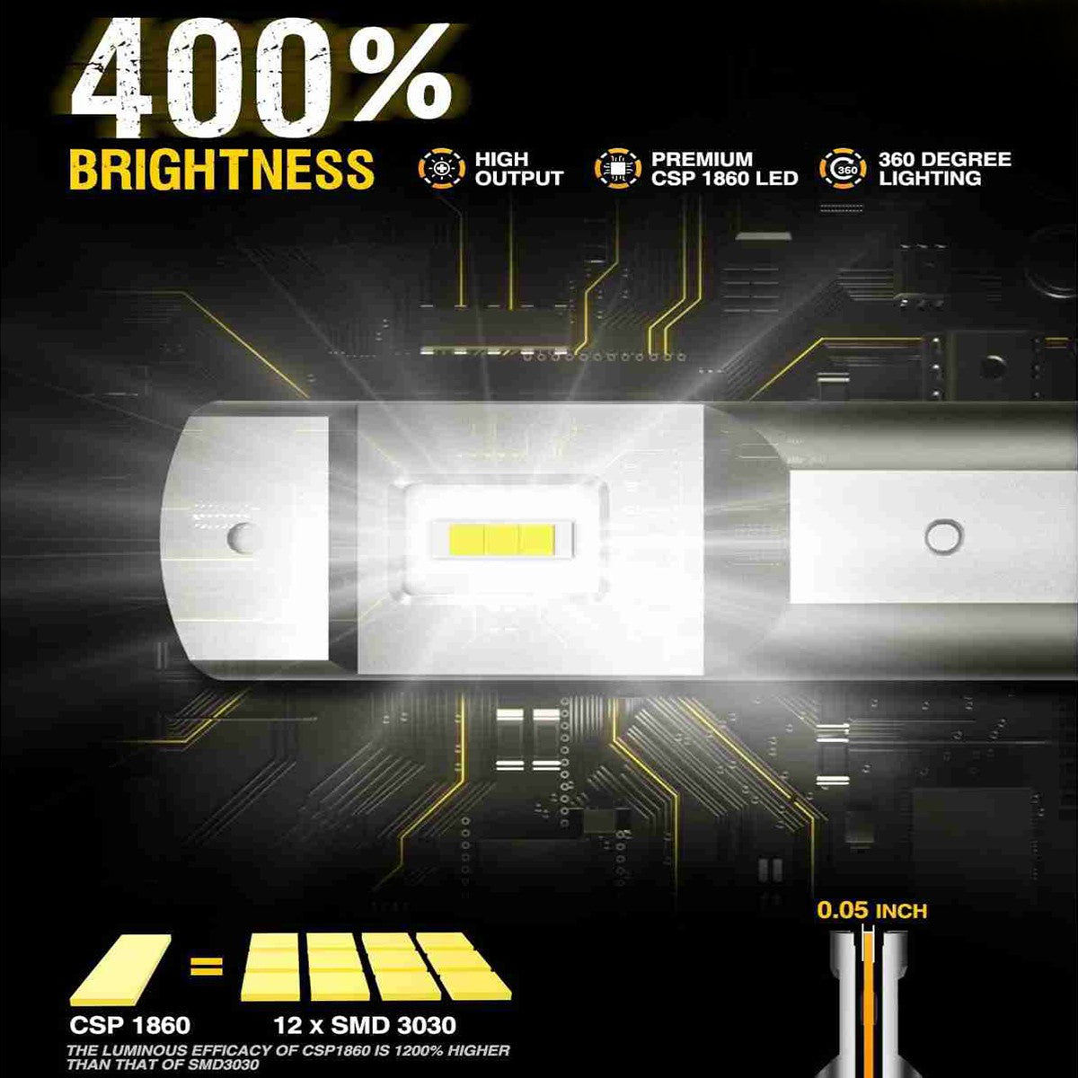 H11 H8 H9 LED Fog Light Bulbs 13W 6000LM 6000K | 2 Bulbs Flashark