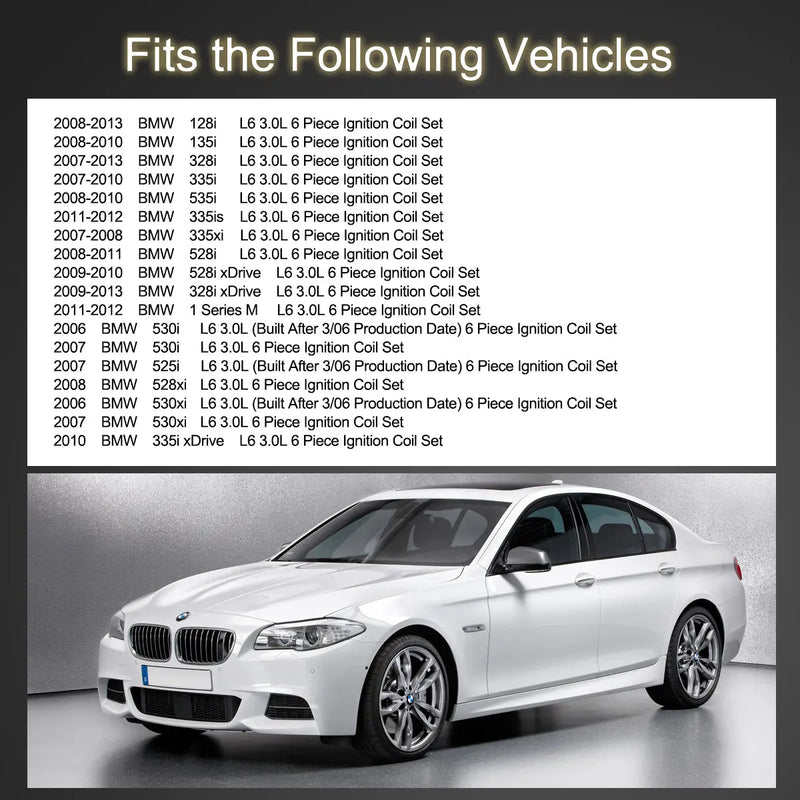 Ignition Coil Pack for BMW 325i 328i 335i 525i 528i 530i 535i 545i 650i X3 X5 M5 M6 Z4 Mini Cooper 12137594937 Flashark