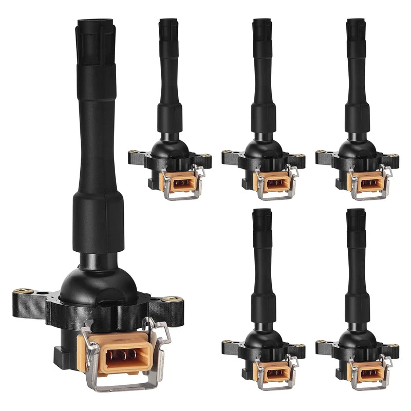 Ignition Coil Pack for BMW 328I 528I M3 Z3 E36 E46 E31 E38 E39 E53 E721 E720 E383 Land Rover 2.5L 2.8L 3.0L 3.2L 5.4L Replacement for C1239 UF-300 UF-354 6PCS Flashark