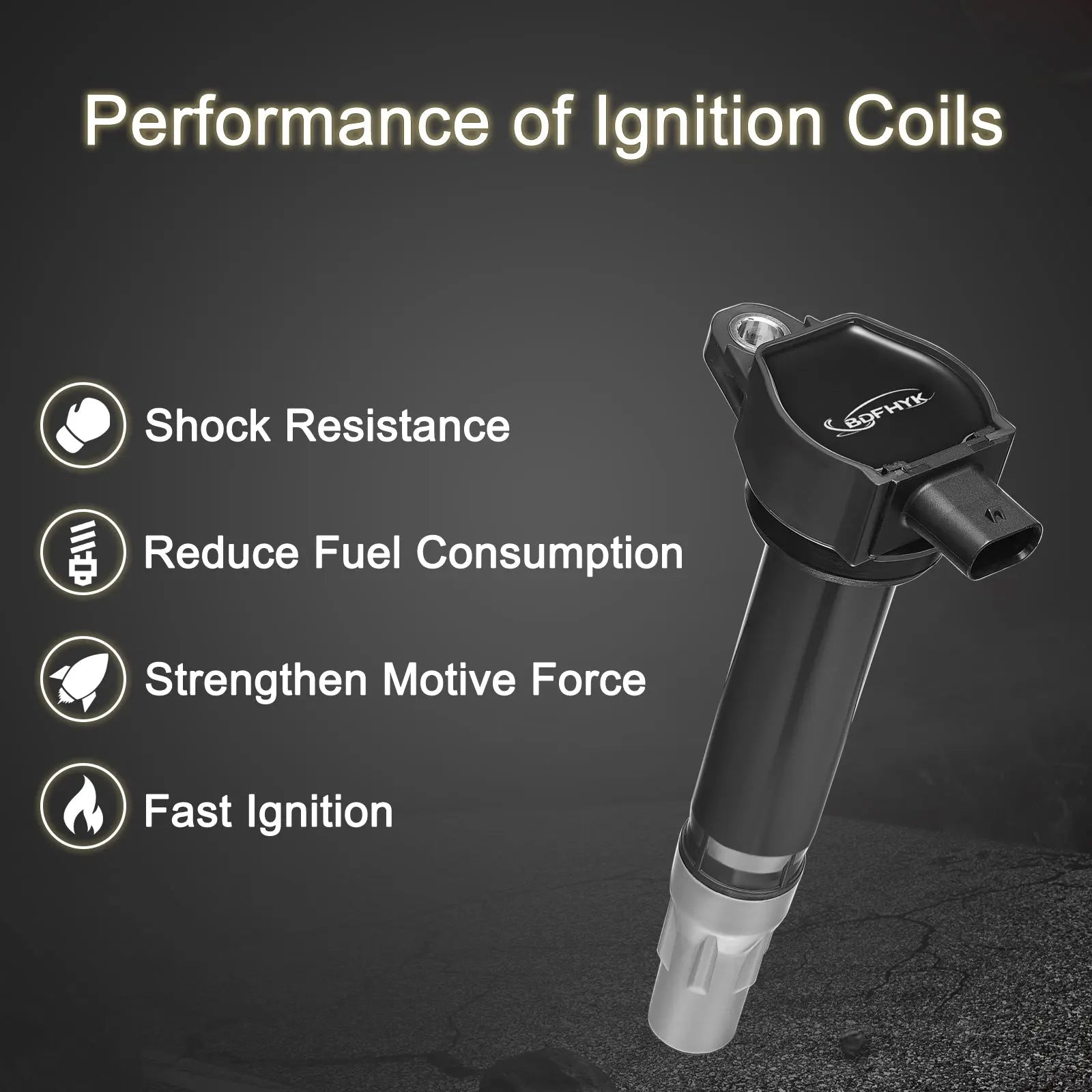 Ignition Coil Pack for Dodge Nitro Magnum Journey Charger Challenger Avenger Chrysler V6 2.7L 3.5L 4.0L 4606869AA 5C1565 E1002 6PCS Flashark