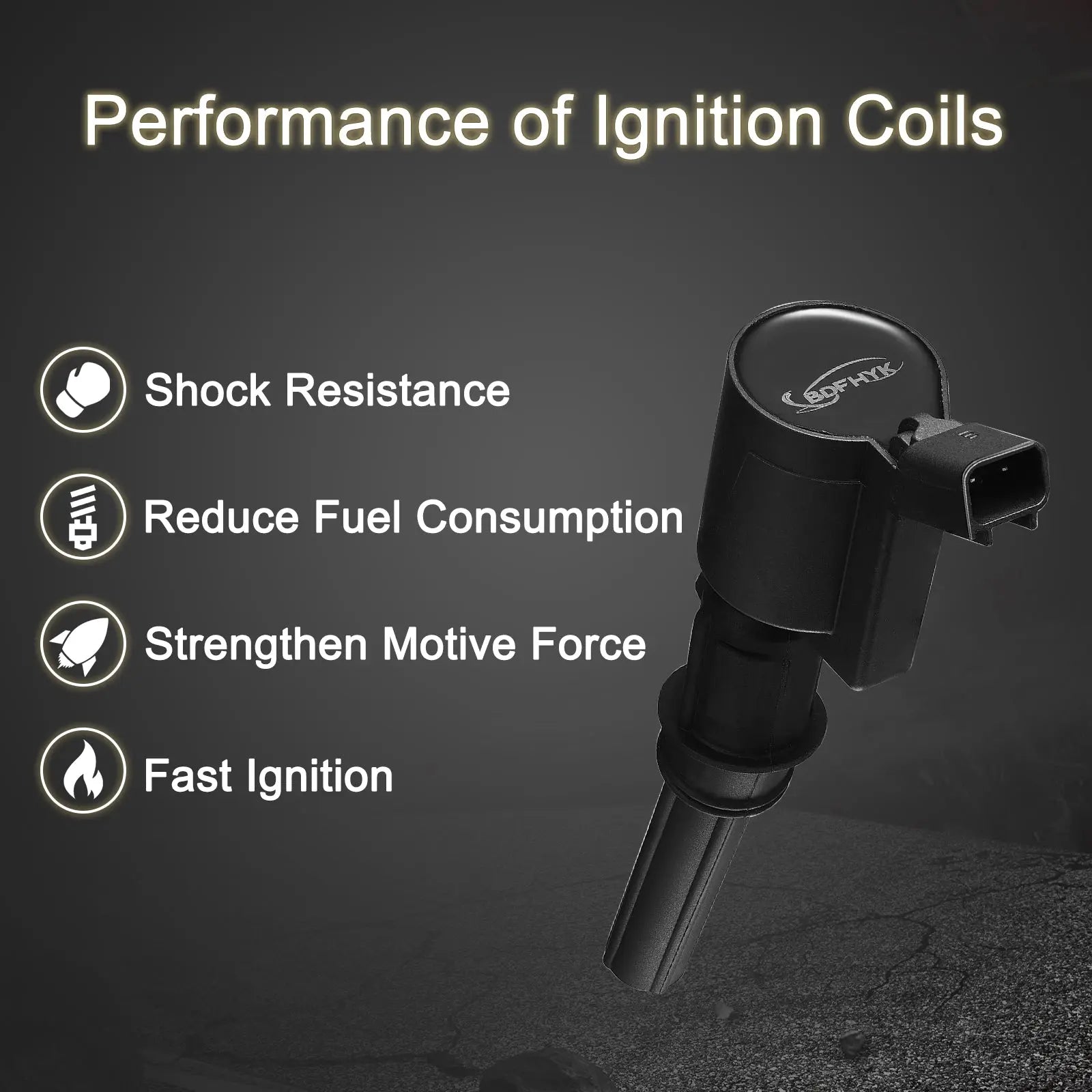 Ignition Coil Pack for Ford F150 F250 F350 E150 E250 Van 4.6L 5.4L V8  Lincoln Mercury & DG508 DG457 DG472 DG481 DG491 F523 IC369 8PCS Flashark