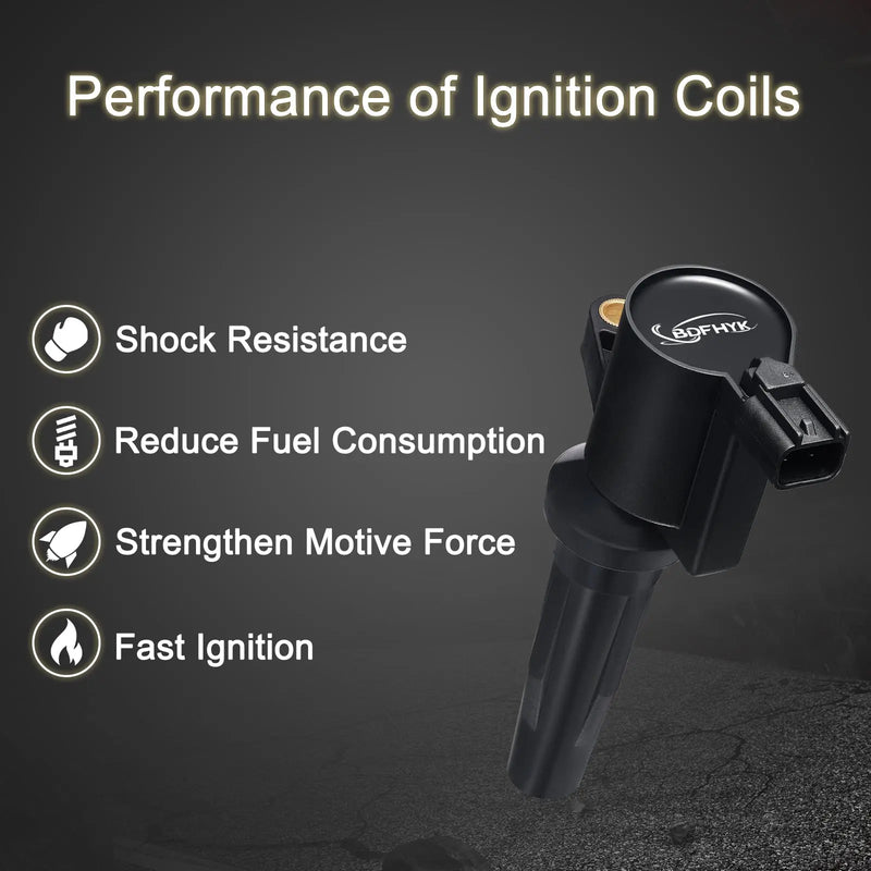 Ignition Coil Pack for Ford Mazda Mercury Escape Focus Tribute Mariner 2.0L 2.3L DOHC FD505 DG501 DG504 DG541 DG507 4PCS Flashark