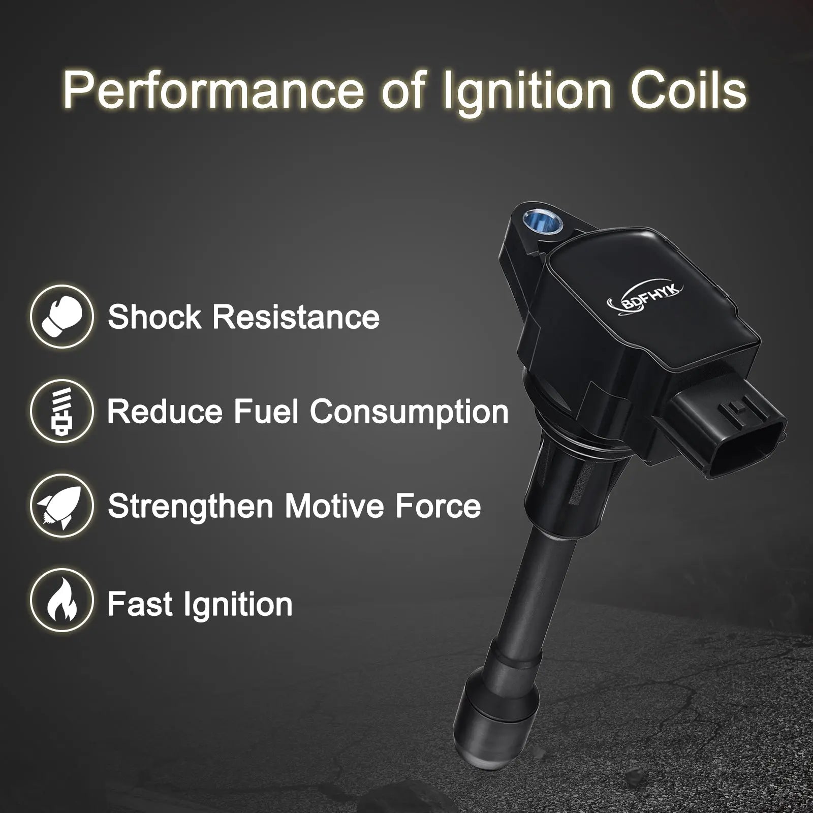 Ignition Coil Pack for Nissan Altima Cube Sentra Rogue Select NV200 Pathfinder 1.8L 2.0L 2.5L FX50 M56 QX60 2.5L 5.0L 5.6L C1696 UF549 5C1753 4PCS Flashark
