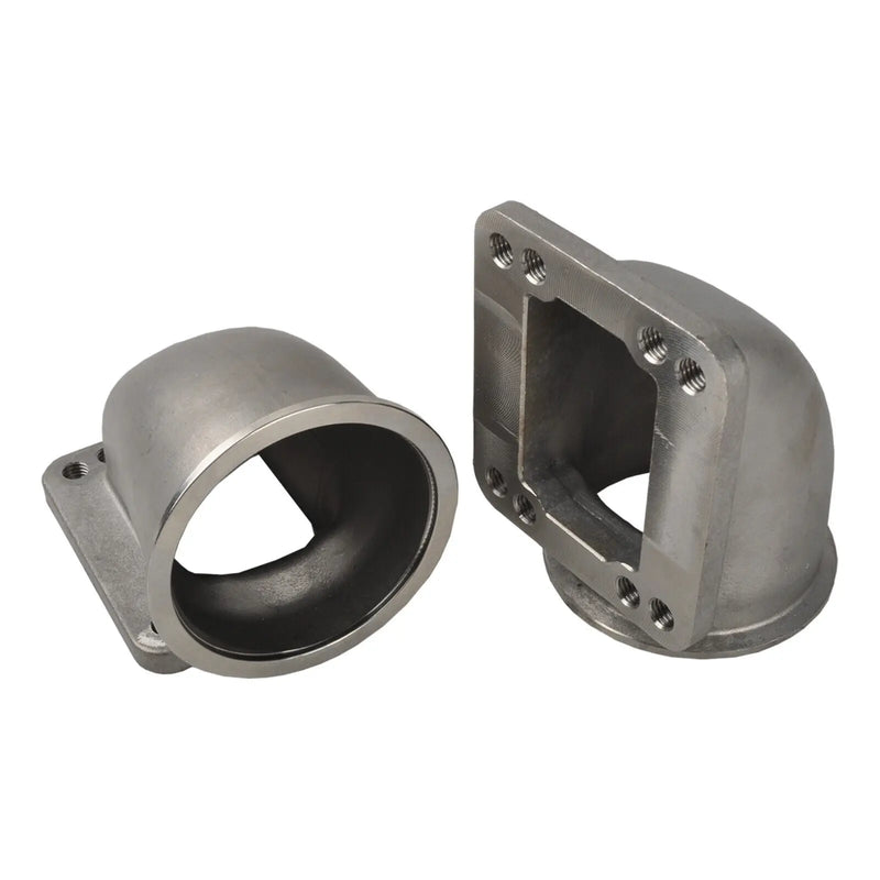 LS Turbo Exhaust Header Manifold For LSX, LS1, LS2, LS3, LS6 GM V8+Elbows T3 T4 to 3.0" V Band Flashark