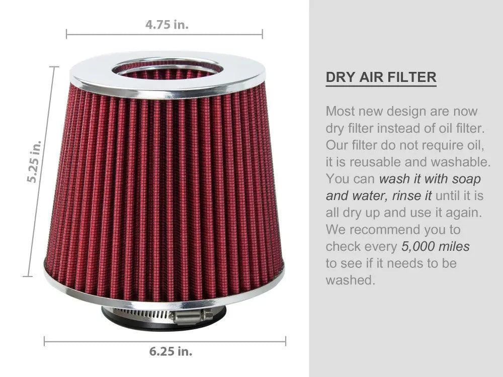 SPELAB 3.5" Cold Air Intake Kit For 2012-2014 Ford F150 3.5L V6 Ecoboost Turbo SPELAB