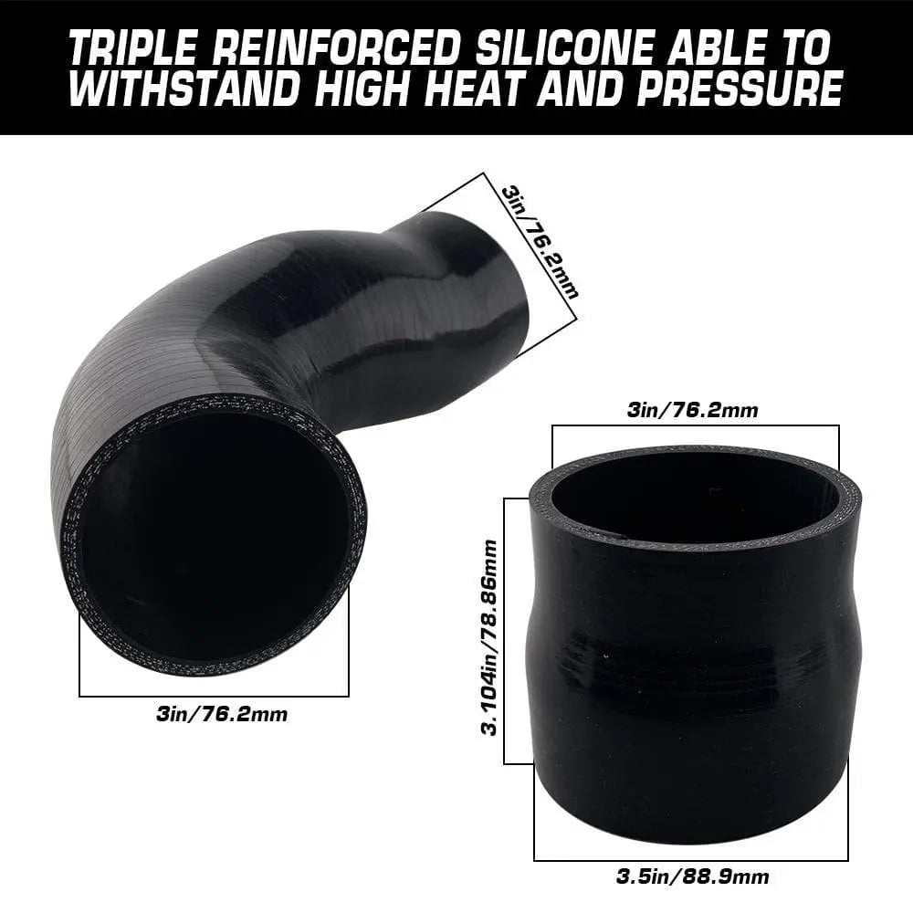 SPELAB 3.5" Cold Side Intercooler Pipe Kit For 2011-2016 6.7 Powerstroke Diesel Ford F250 F350 F450 SPELAB