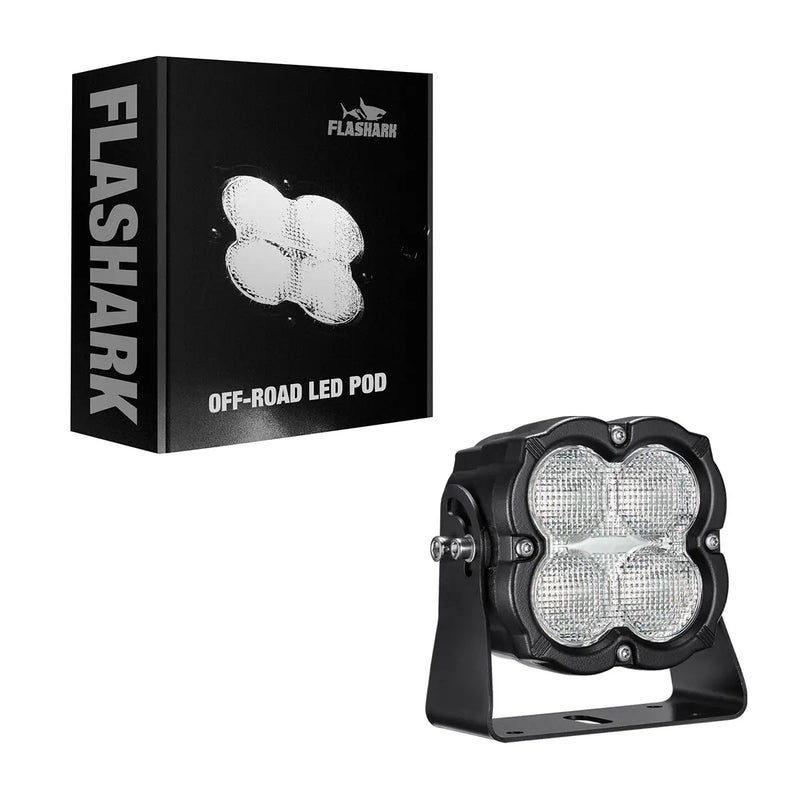 SPOT Off-Road LED Light Pod (10° Narrow Spot) White/Amber 6000K Flashark