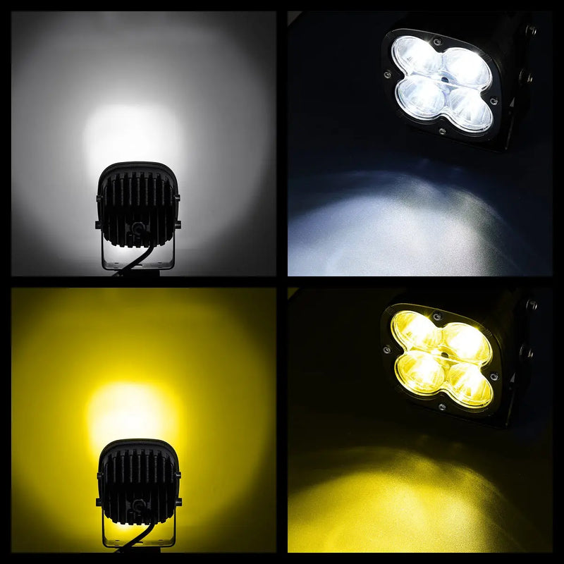 Spot (10° Narrow Spot) Off-Road LED Light Pod White/Amber 6000K Flashark