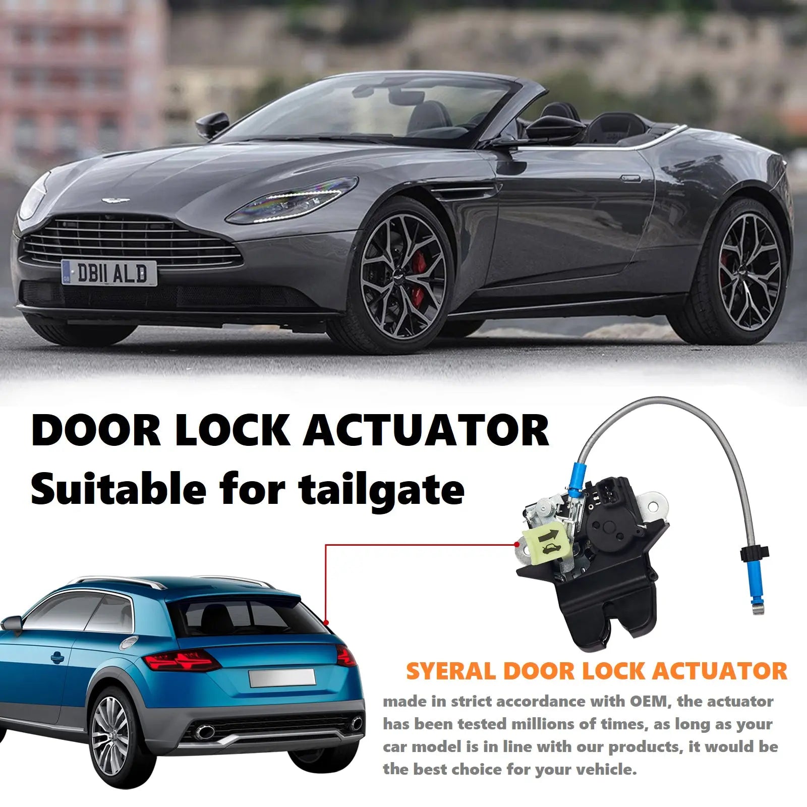 Trunk Rear Door Lock Actuator Tailgate Lock for 2015, 2016, 2017 Hyundai Sonata  81230-C1010, 81230C1010 Flashark
