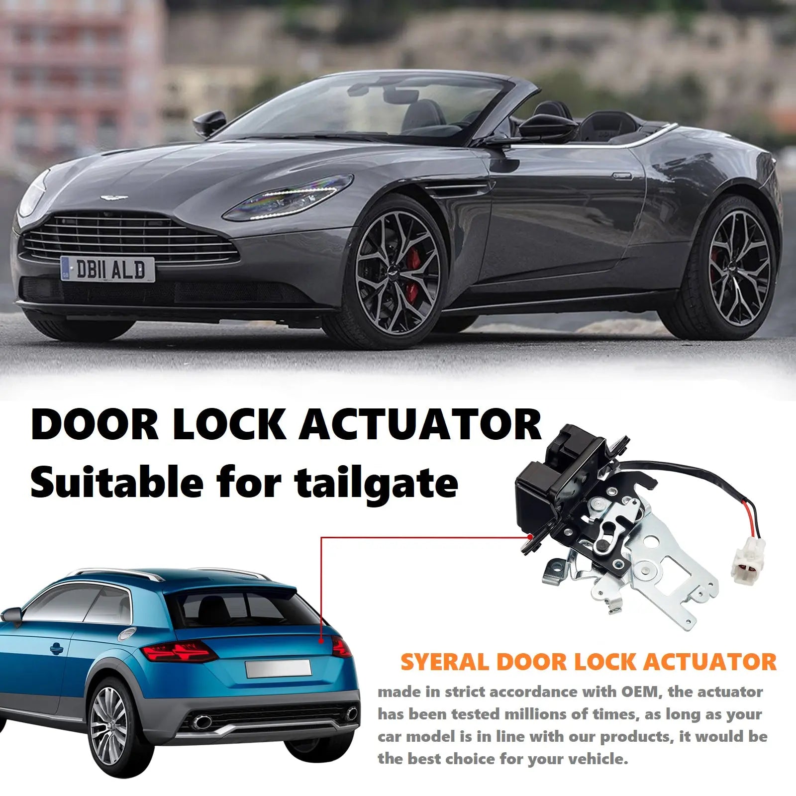 Trunk Rear Door Lock Actuator Tailgate Lock for Toyota Sequoia 2001 2002 2003 2004 2005 2006 2007 69301-0C010 64680-0C010 931-861 Flashark