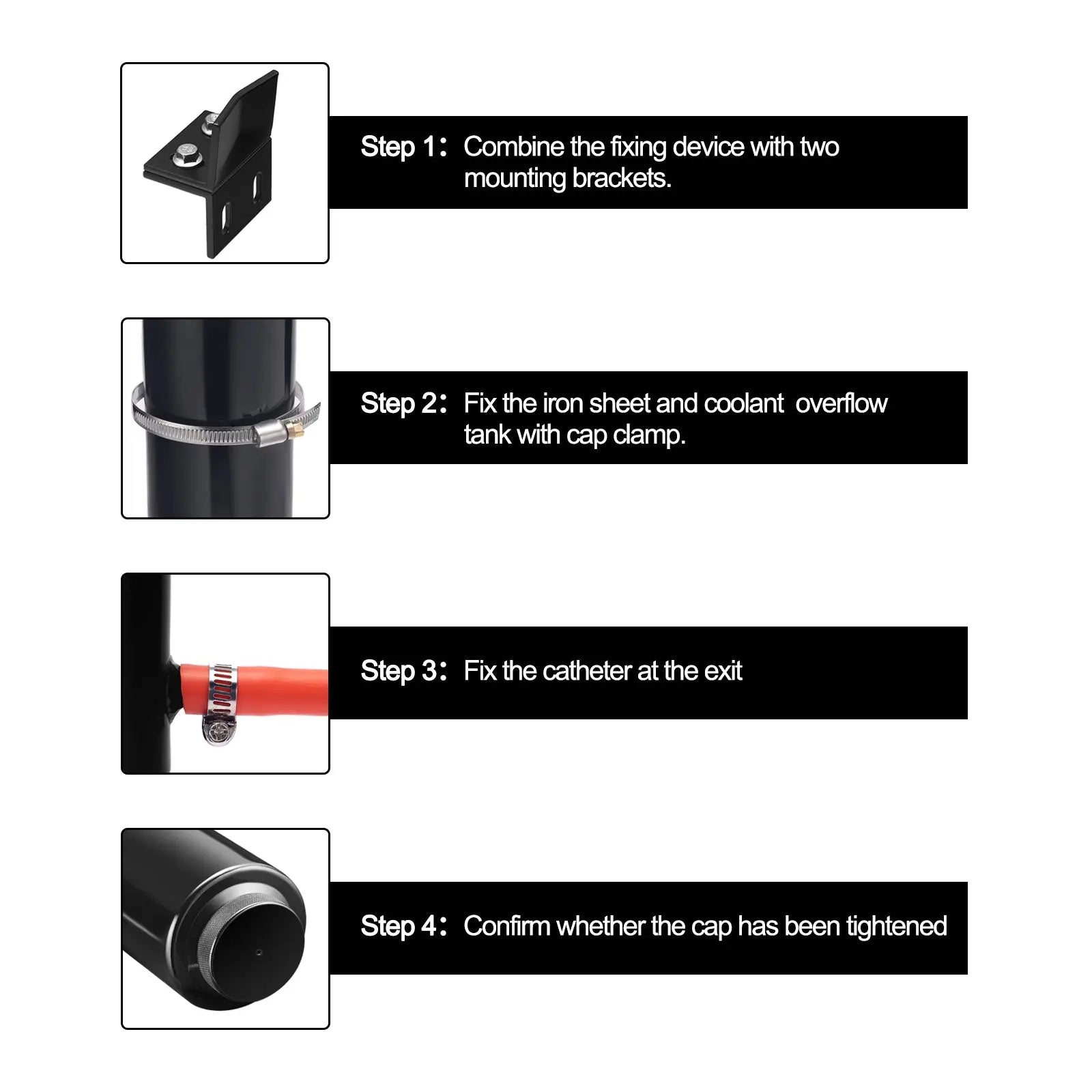 Universal Coolant Reservoir Tank Coolant Overflow Tank Aluminum Bottle 800ml Flashark