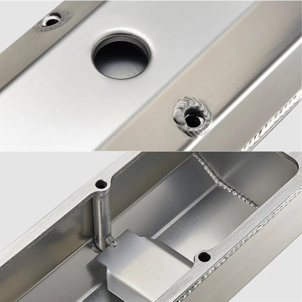 Polished Aluminum Tall Valve Covers For Chevy SBC 283-400 Engines (1958-1986) - 3.75" Height, Includes Baffles & Hardware